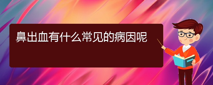 (貴陽(yáng)中醫(yī)可以看鼻出血嗎)鼻出血有什么常見(jiàn)的病因呢(圖1)