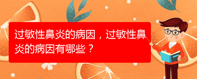 (貴陽怎樣才能治療過敏性鼻炎)過敏性鼻炎的病因，過敏性鼻炎的病因有哪些？(圖1)