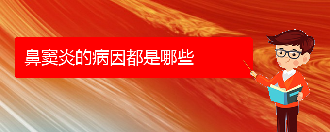 (貴陽(yáng)哪家醫(yī)院治療鼻竇炎比較好)鼻竇炎的病因都是哪些(圖1)