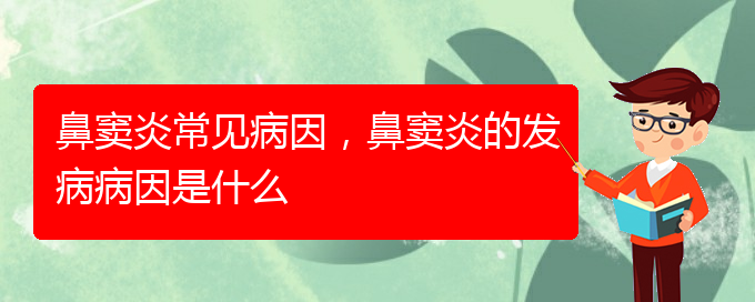 (貴陽(yáng)治療鼻竇炎的醫(yī)院是哪家)鼻竇炎常見(jiàn)病因，鼻竇炎的發(fā)病病因是什么(圖1)