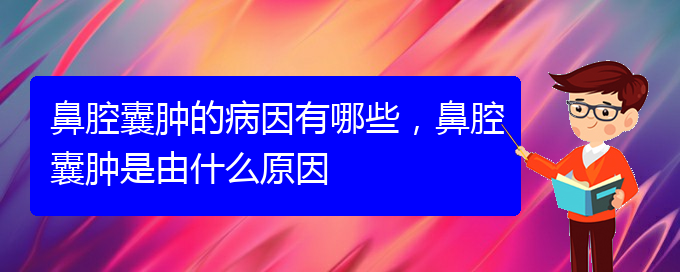 (貴陽看鼻腔腫瘤到醫(yī)院應(yīng)該掛什么科)鼻腔囊腫的病因有哪些，鼻腔囊腫是由什么原因(圖1)