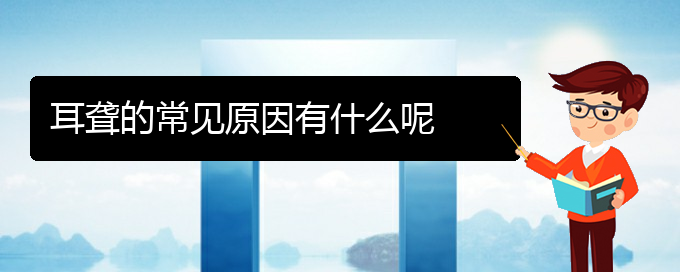 (看耳聾貴陽(yáng)權(quán)威的醫(yī)院)耳聾的常見(jiàn)原因有什么呢(圖1)